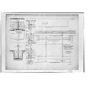 Historic Print, U.S. Custom House & Post Office, Royal & Saint Francis Streets, Mobile, Mobile County, AL - 13, 18" x 24"