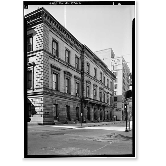 Historic Print, U.S. Custom House & Post Office, Royal & Saint Francis Streets, Mobile, Mobile