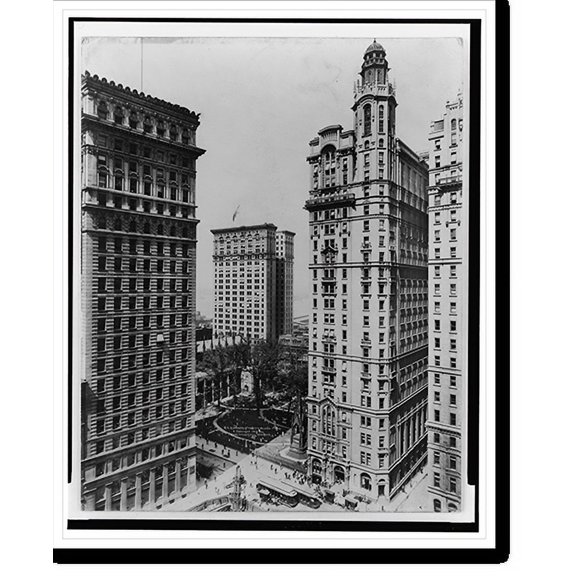 Historic Print, U.S. Express & Trinity Bldgs., 18" x 24"