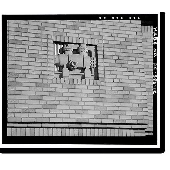 Historic Print, U.S. General Services Administration, Central Heating Plant, C & D Streets between Twelfth & Thirteenth Streets, Washington, District of Columbia, DC - 12, 16" x 20"