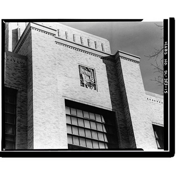 Historic Print, U.S. General Services Administration, Central Heating Plant, C & D Streets between Twelfth & Thirteenth Streets, Washington, District of Columbia, DC - 15, 16" x 20"