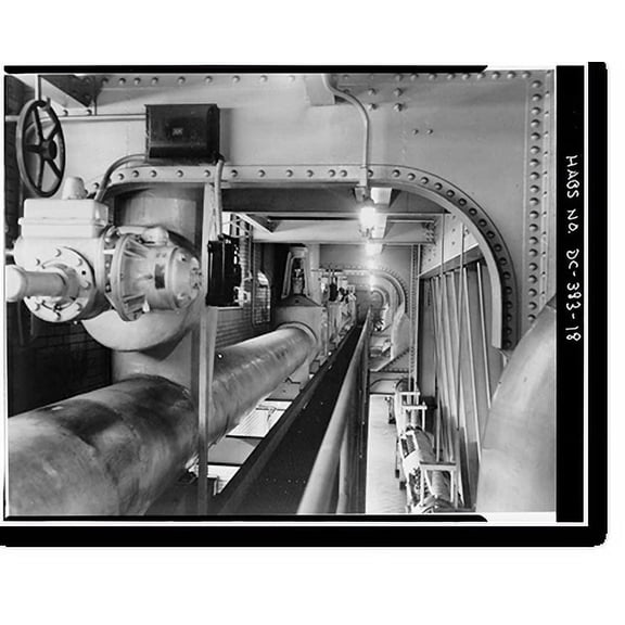 Historic Print, U.S. General Services Administration, Central Heating Plant, C & D Streets between Twelfth & Thirteenth Streets, Washington, District of Columbia, DC - 18, 16" x 20"