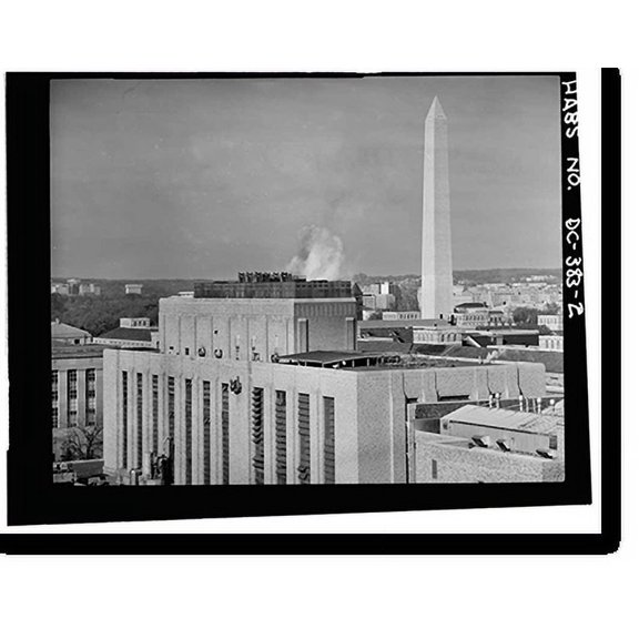 Historic Print, U.S. General Services Administration, Central Heating Plant, C & D Streets between Twelfth & Thirteenth Streets, Washington, District of Columbia, DC - 2, 16" x 20"