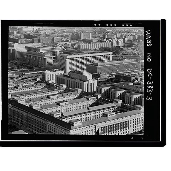 Historic Print, U.S. General Services Administration, Central Heating Plant, C & D Streets between Twelfth & Thirteenth Streets, Washington, District of Columbia, DC - 3, 16" x 20"