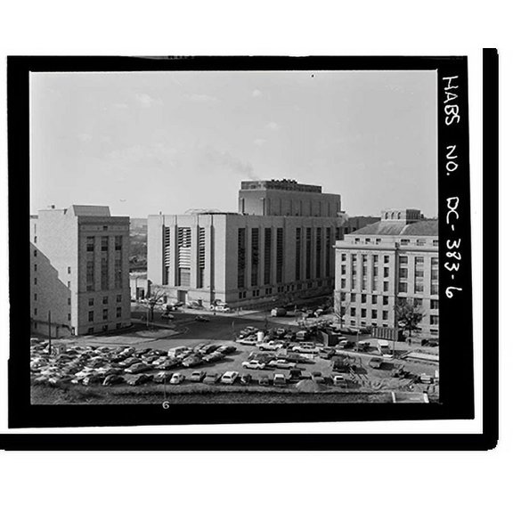 Historic Print, U.S. General Services Administration, Central Heating Plant, C & D Streets between Twelfth & Thirteenth Streets, Washington, District of Columbia, DC - 6, 16" x 20"