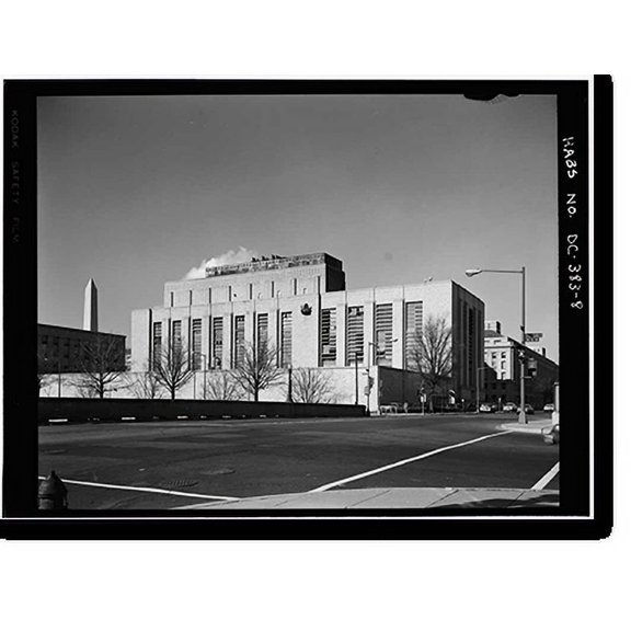 Historic Print, U.S. General Services Administration, Central Heating Plant, C & D Streets between Twelfth & Thirteenth Streets, Washington, District of Columbia, DC - 8, 16" x 20"