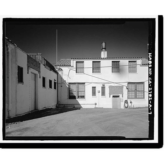 Historic Print, U.S. Inspection Station, Main Building, California State Highway 188, Tecate Road, Tecate, San Diego County, CA - 7, 16" x 20"