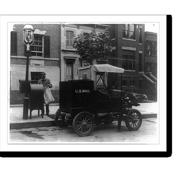Historic Print, U.S. Mail . 1908 Model, 16" x 20"