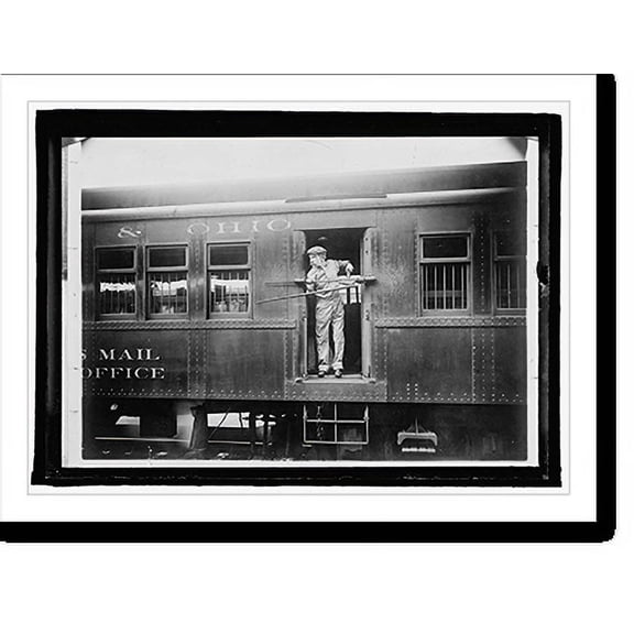 Historic Print, U.S. Mail, railroad car, 16" x 20"
