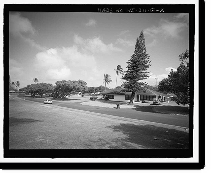 Historic Print, U.S. Marine Corps Base Hawaii, Kaneohe Bay, C.P.O. Club