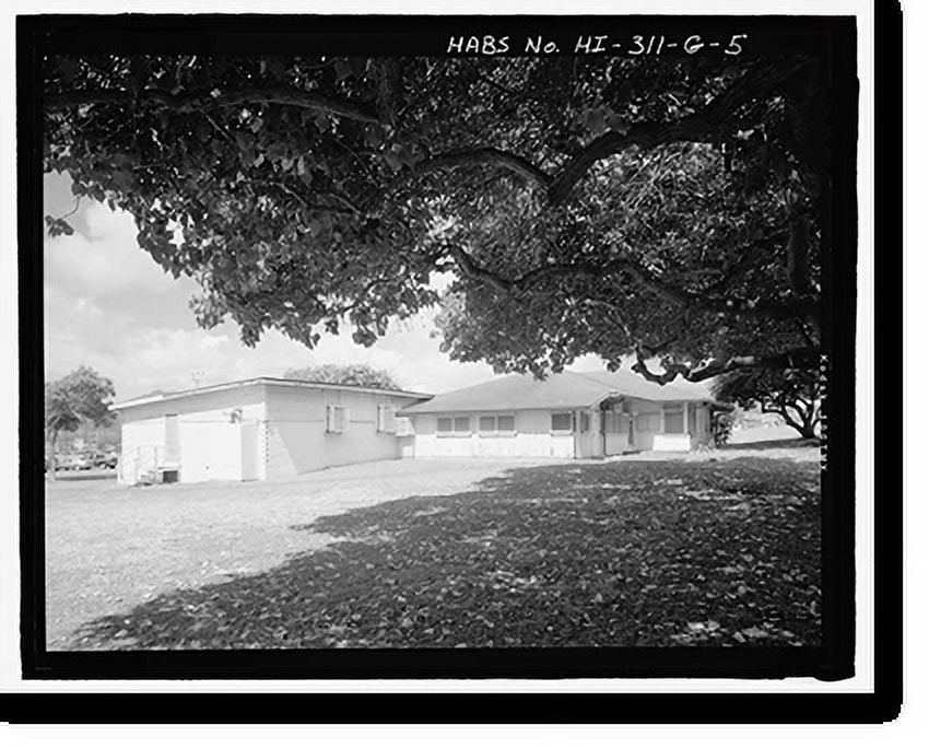 Historic Print, U.S. Marine Corps Base Hawaii, Kaneohe Bay, C.P.O. Club