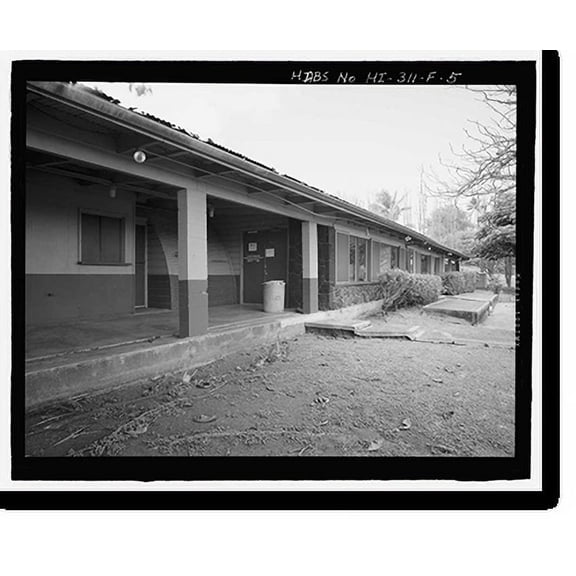 Historic Print, U.S. Marine Corps Base Hawaii, Kaneohe Bay, Golf Course Equipment & Repair Shop, Reeves & Moffett Roads, Kaneohe, Honolulu County, HI - 5, 16" x 20"