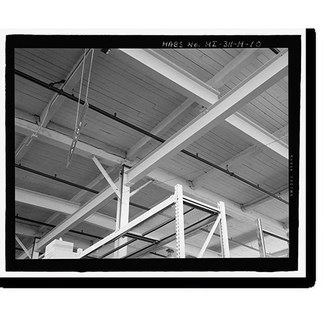 Historic Print, U.S. Marine Corps Base Hawaii, Kaneohe Bay, Warehouse