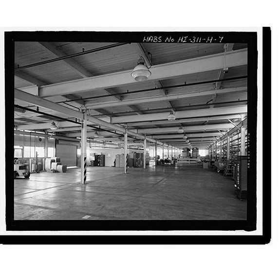 Historic Print, U.S. Marine Corps Base Hawaii, Kaneohe Bay, Warehouse 250, Aviation Storehouse, C Street between Fifth & Sixth Streets, Kaneohe, Honolulu County, HI - 7, 16" x 20"