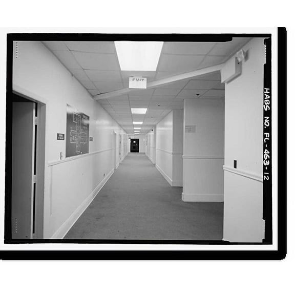 Historic Print, U.S. Naval Air Station, Cadet Administration Building, 140 Fred Bauer Road, Pensacola, Escambia County, FL - 12, 16" x 20"