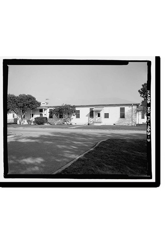 Historic Print, U.S. Naval Air Station, Cadet Administration Building, 140 Fred Bauer Road, Pensacola, Escambia County, FL - 9, 18" x 24"