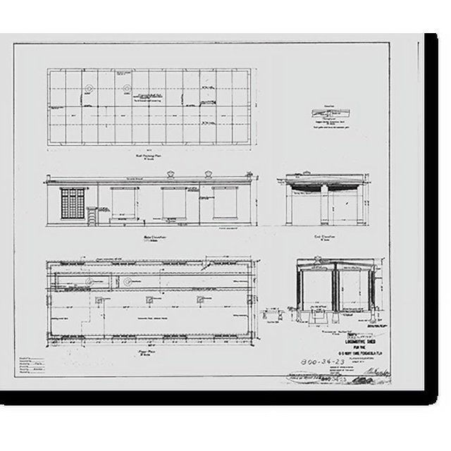 Historic Print, U.S. Naval Air Station, Shed, South Avenue