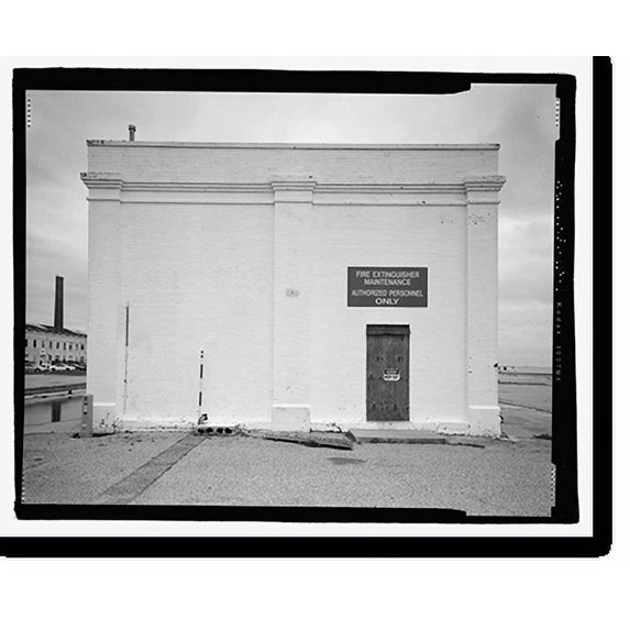 Historic Print, U.S. Naval Air Station, Locomotive Shed, South Avenue, Pensacola, Escambia County, FL - 7, 16" x 20"