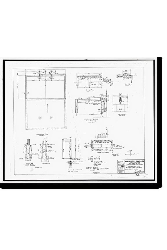Historic Print, U.S. Naval Air Station, Post Office, 446 South Avenue, Pensacola, Escambia County, FL - 2, 16" x 20"
