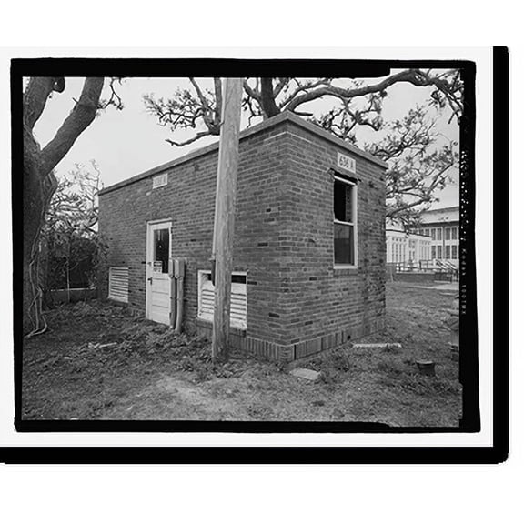 Historic Print, U.S. Naval Air Station, Pumphouse, Center Avenue, Pensacola, Escambia County, FL - 4, 18" x 24"