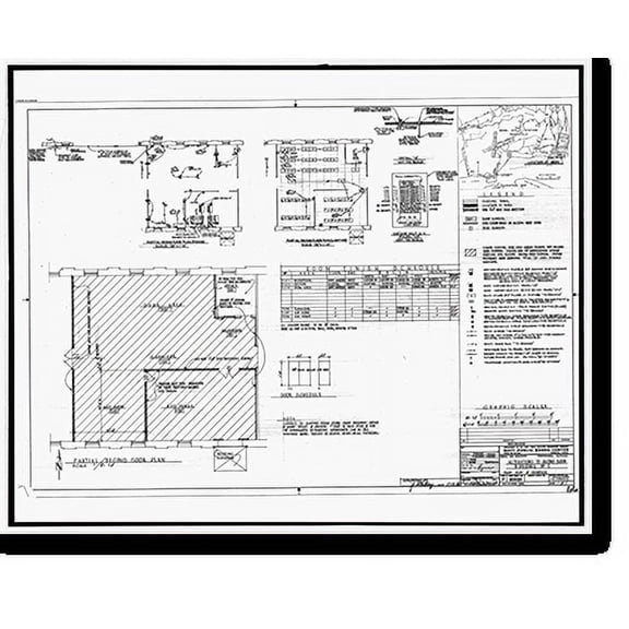 Historic Print, U.S. Naval Air Station, Ship Carpenter's Workshop, 368 South Avenue, Pensacola, Escambia County, FL - 10, 16" x 20"