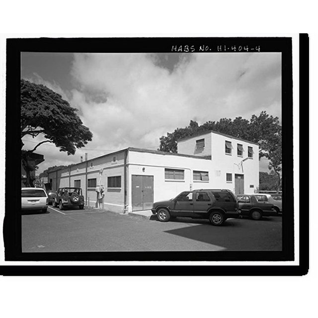 Historic Print, U.S. Naval Base, Pearl Harbor, Boiler House & Cold