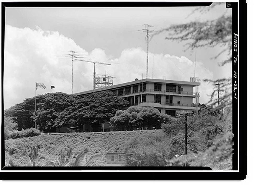 Historic Print, U.S. Naval Base, Pearl Harbor, Headquarters, Commander
