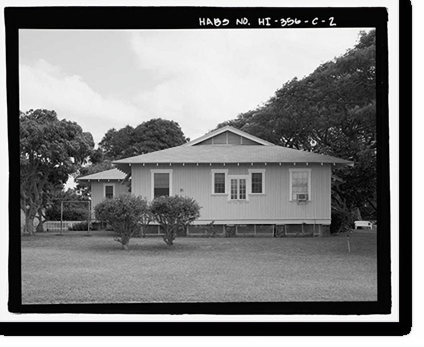 Historic Print, U.S. Naval Base, Pearl Harbor, Naval Housing Area