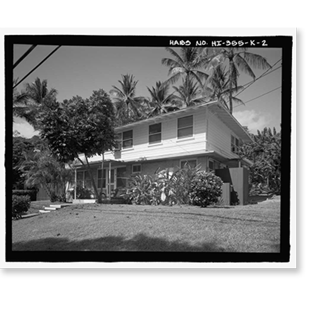 Historic Print, U.S. Naval Base, Pearl Harbor, Naval Housing Area