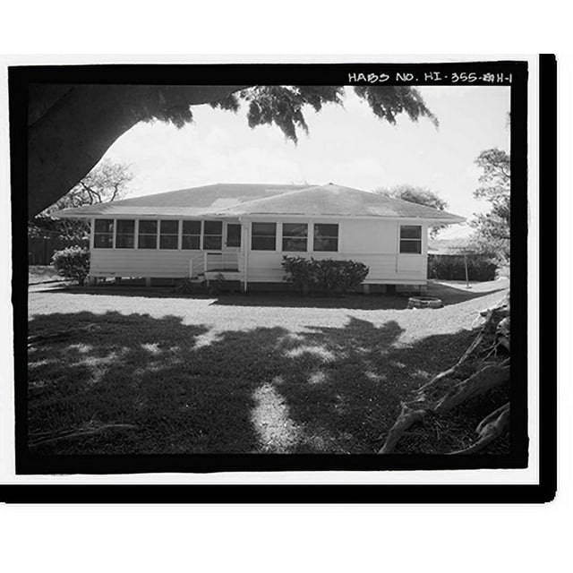 Historic Print, U.S. Naval Base, Pearl Harbor, Naval Housing Area