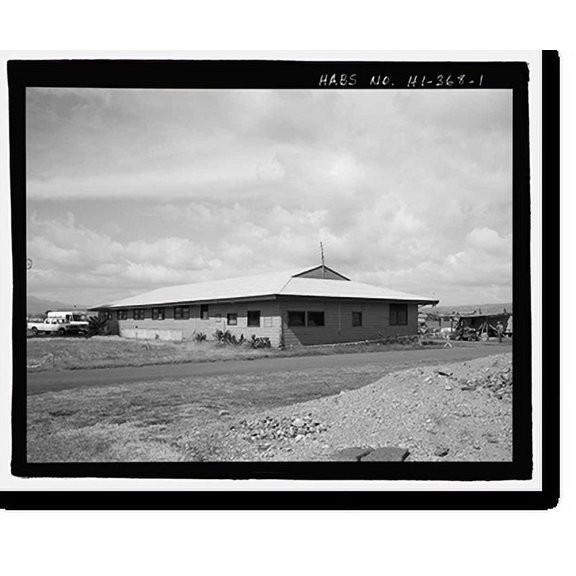 Historic Print, U.S. Naval Base, Pearl Harbor, Link Trainer Building, Near intersection of Enterprise Street & Intrepid Boulevard, Pearl City, Honolulu County, HI, 16" x 20"