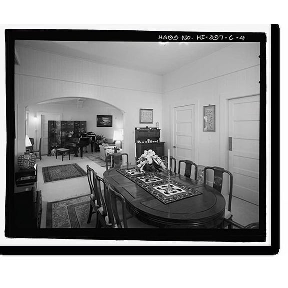 Historic Print, U.S. Naval Base, Pearl Harbor, Naval Housing Area Hale Alii, Junior Officers' Quarters Type, 9-10 Hale Alii Avenue, 1-2 Eighth Street, Pearl City, Honolulu County, HI - 4, 16" x 20"