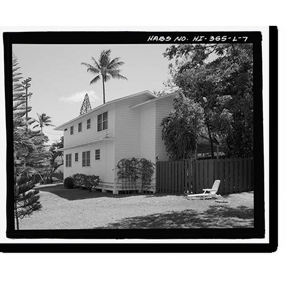Historic Print, U.S. Naval Base, Pearl Harbor, Naval Housing Area Makalapa, Angle Three-Bedroom Duplex Type M, Kamakani & Samoa Places, & Makalapa Drive, Pearl City, Honolulu County, HI - 7, 16" x 20"