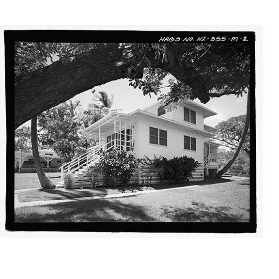 Historic Print, U.S. Naval Base, Pearl Harbor, Naval Housing Area Makalapa, Angle Two-Bedroom Duplex Type N, Kamakani Place & Makalapa Drive, Pearl City, Honolulu County, HI - 2, 16" x 20"