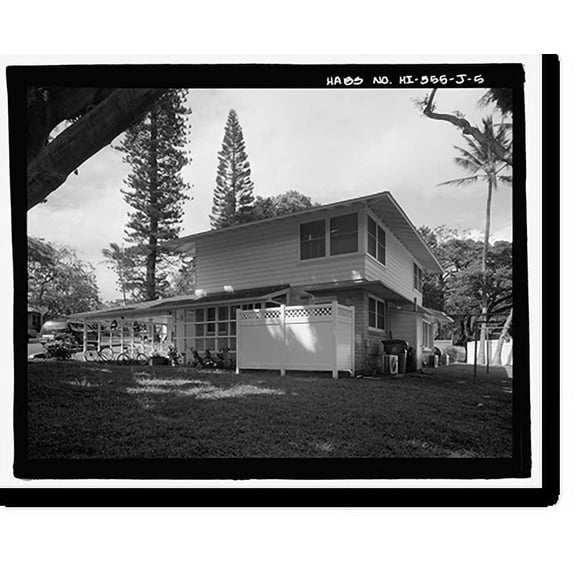 Historic Print, U.S. Naval Base, Pearl Harbor, Naval Housing Area Makalapa, Junior Officers' Quarters Type J, Makin Place, & Halawa, Makalapa, & Midway Drives, Pearl City, Honolulu Coun...18" x 24"