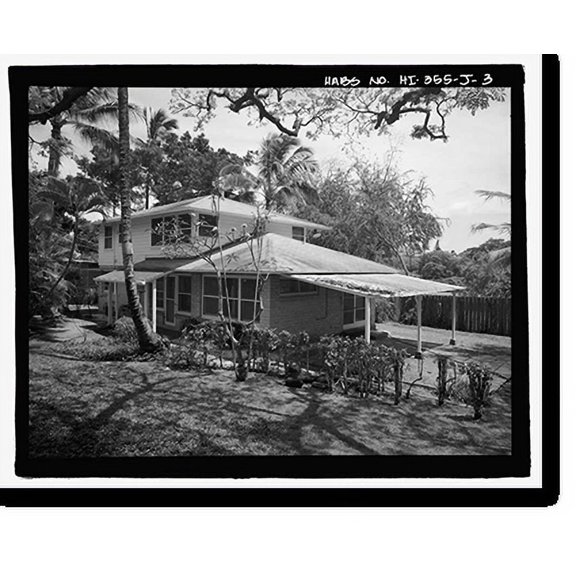 Historic Print, U.S. Naval Base, Pearl Harbor, Naval Housing Area Makalapa, Junior Officers' Quarters Type J, Makin Place, & Halawa, Makalapa, & Midway Drives, Pearl City, Honolulu Coun…16" x 20"