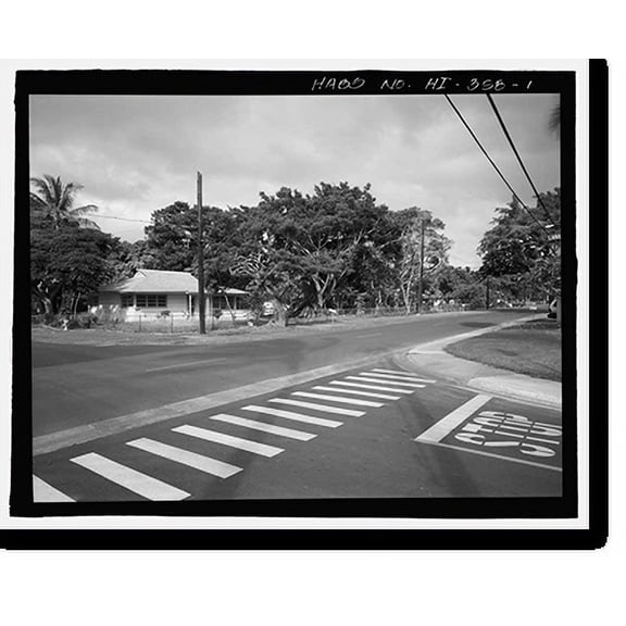 Historic Print, U.S. Naval Base, Pearl Harbor, Naval Housing Area Pearl City Peninsula, Bounded by Lanakila & Laniwai Avenues, Kaiapo Canal & shoreline, Pearl City, Honolulu County, HI, 16" x 20"