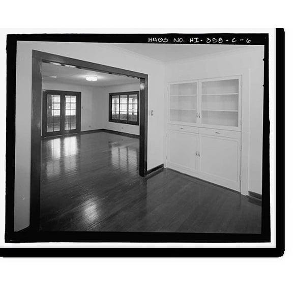 Historic Print, U.S. Naval Base, Pearl Harbor, Naval Housing Area Pearl City Peninsula, House & Garage, 346 Laniwai Avenue, Pearl City, Honolulu County, HI - 6, 18" x 24"