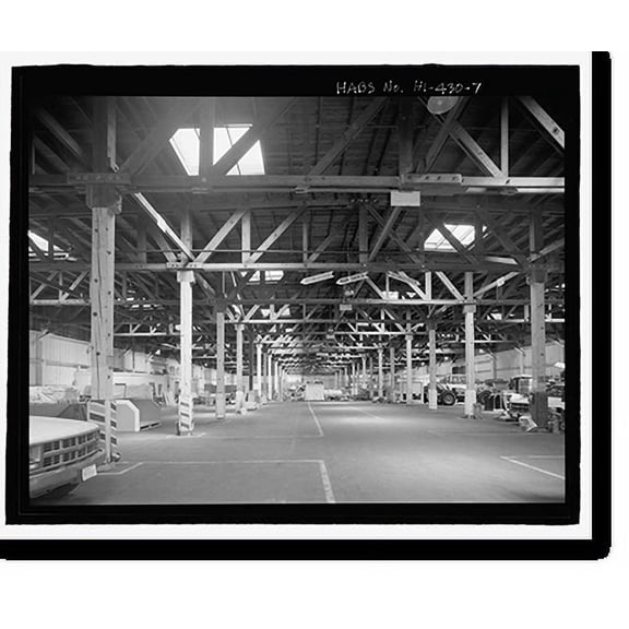 Historic Print, U.S. Naval Base, Pearl Harbor, Temporary Storehouses - 1943 Type, Between Neches and Neosho Avenues, at Utah Street, Pearl Harbor, Honolulu County, HI - 7, 18" x 24"