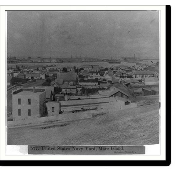 Historic Print, U.S. Navy Yard, Mare Island -Solano County, 16" x 20"