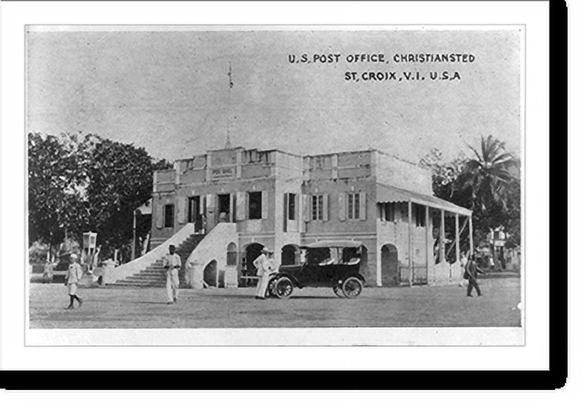 Historic Print, U.S. Post Office, Christiansted, St. Croix, Virgin Islands, 16" x 20"