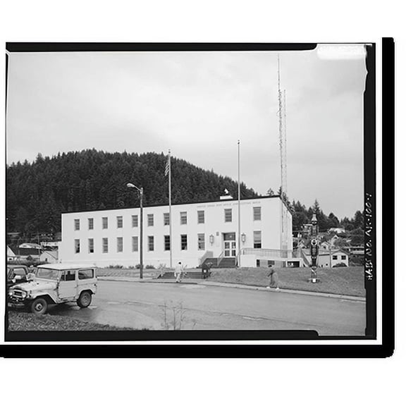 Historic Print, U.S. Post Office & Customs House, Church Street, Wrangell, Wrangell-Petersburg Census Area, AK, 16" x 20"