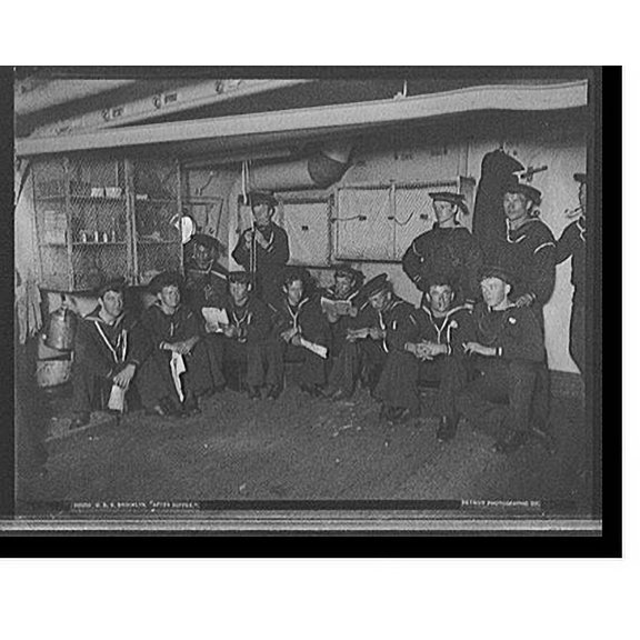 Historic Print, U.S.S. Brooklyn, after supper, 16" x 20"