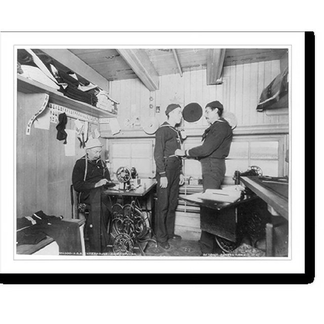 Historic Print, U.S.S. ENTERPRISE ship's tailor, 16" x 20"