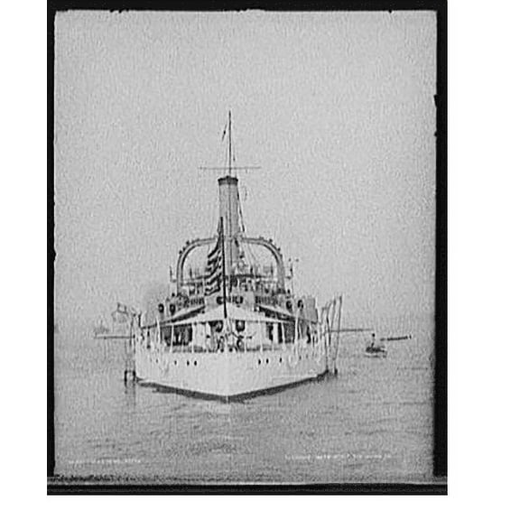 Historic Print, U.S.S. Iowa, stern, 18" x 24"
