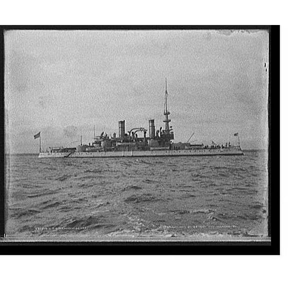 Historic Print, U.S.S. Massachusetts - 5, 18" x 24"