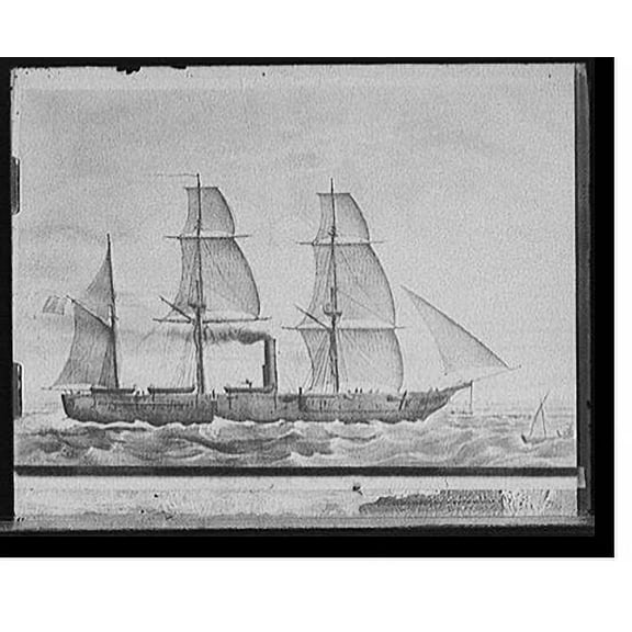 Historic Print, U.S.S. San Jacinto, 16" x 20"