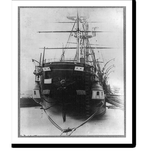 Historic Print, U.S.S. TENNESSEE [view of stern with eagle ornament], 18" x 24"