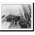 Historic Print, U.S.S. TRENTON, pivot gun drill, 16" x 20"