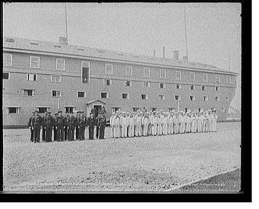 Historic Print, U.S.S. Vermont, group of Chicago Naval Reserves 2, 16